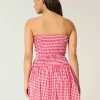 Strapless Smocked Bodice Mini Dress