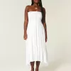 Strapless Smocked Maxi Dress