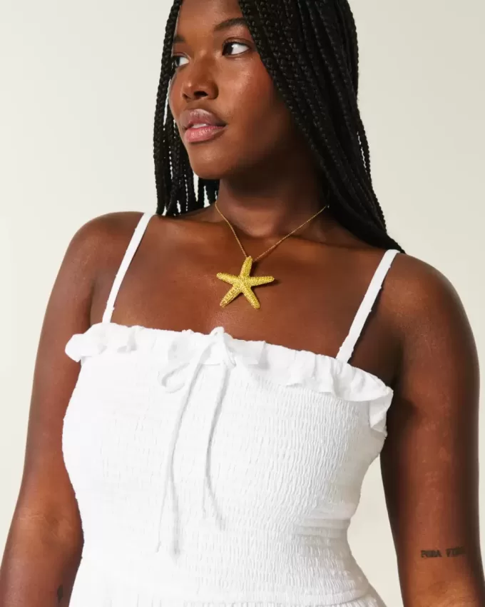 Strapless Smocked Maxi Dress