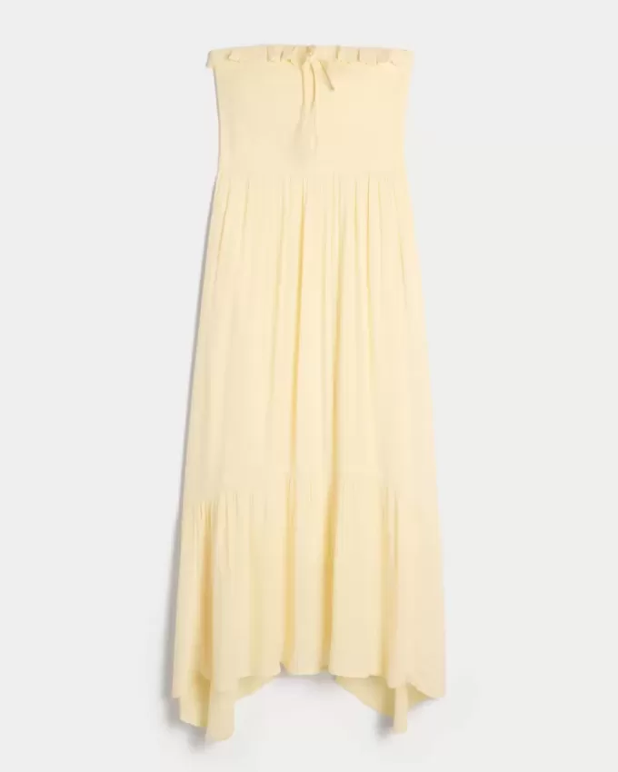 Strapless Smocked Maxi Dress