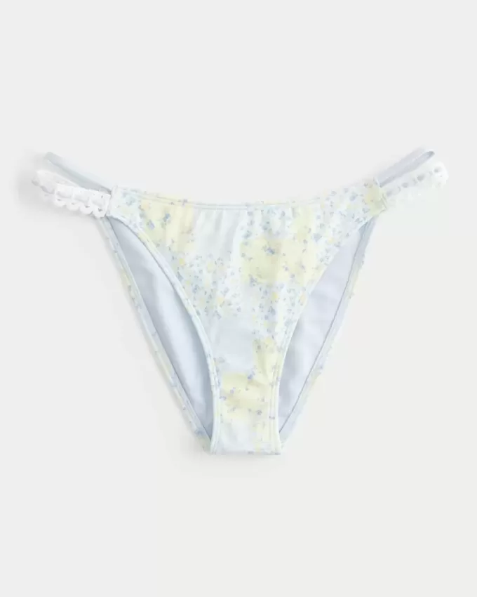 Strappy High-Leg Cheeky Bikini Bottom