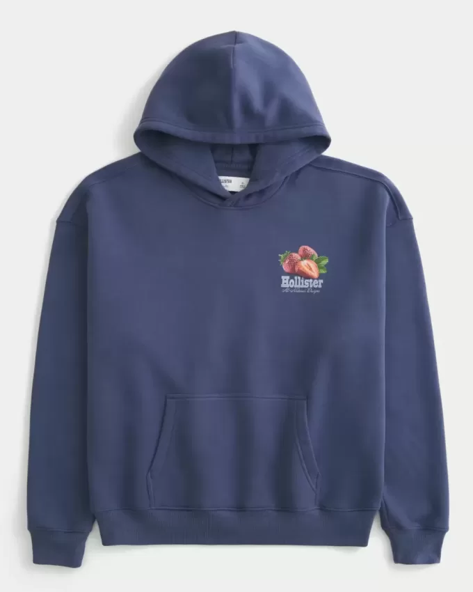 Strawberry Logo Graphic Hoodie