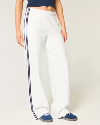 Striped Wide-Leg Sweatpants
