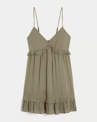 Studded Ruffle Mini Dress