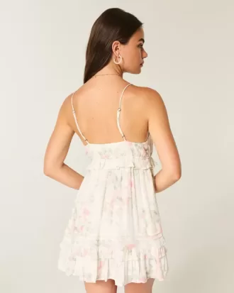 Studded Ruffle Mini Dress