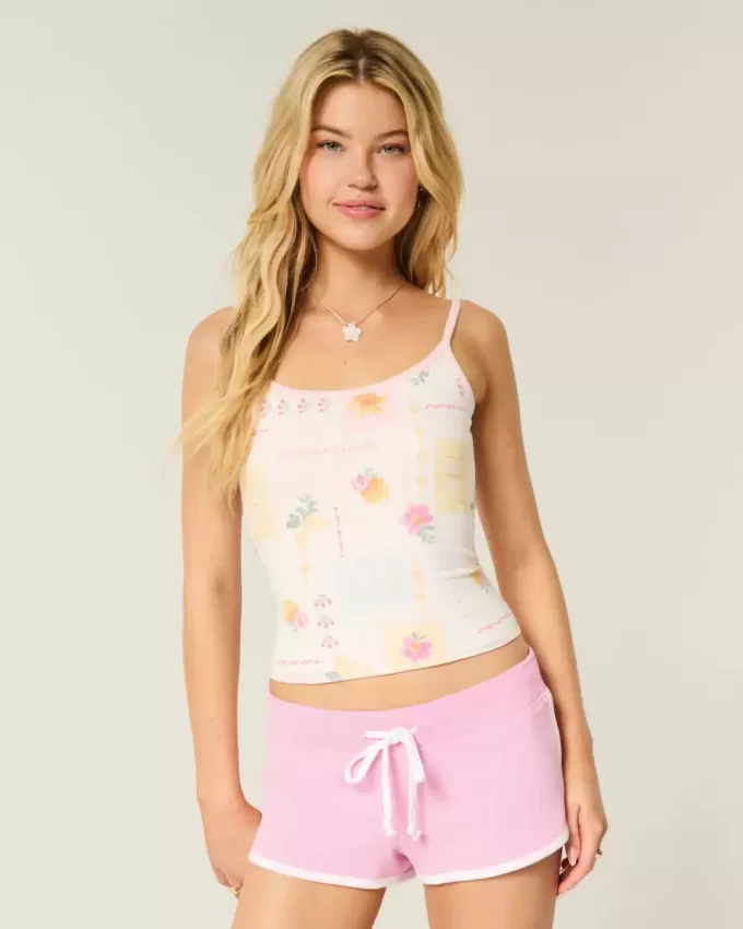 Surf Graphic Fleece Shortie Shorts