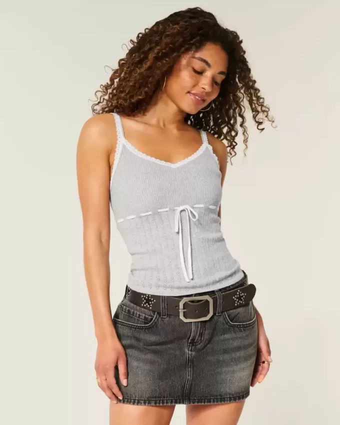 Tie-Front Sweater Tank