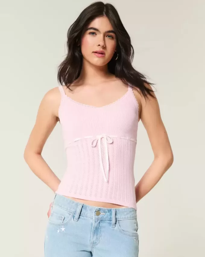 Tie-Front Sweater Tank