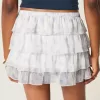 Tiered Chiffon Mini Skort