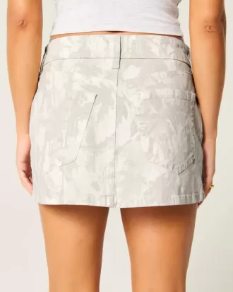 Twill Camo Mini Skirt