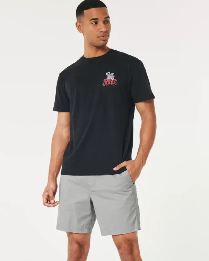 Twill Pull-On Shorts 7″