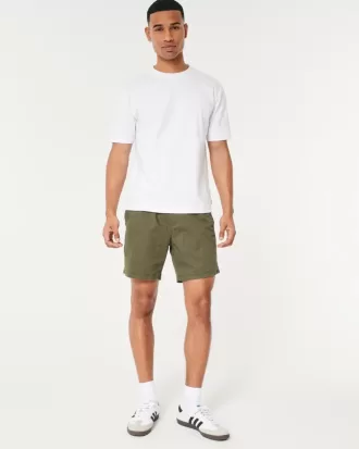 Twill Pull-On Shorts 7″