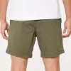 Twill Pull-On Shorts 7″