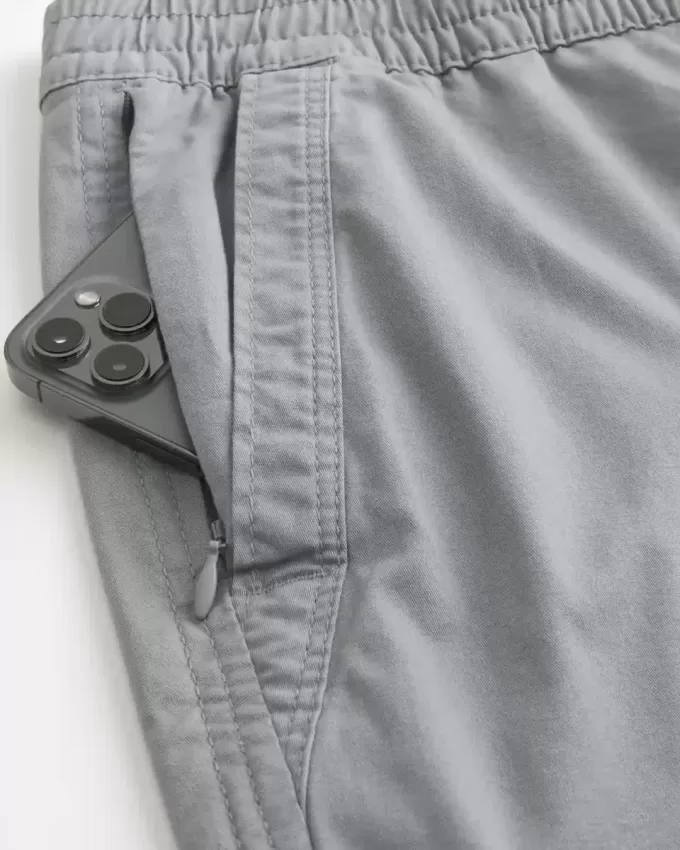 Twill Pull-On Shorts 7″