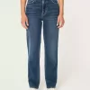 Ultra High-Rise Dark Wash 90s Straight Jeans