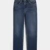 Ultra High-Rise Dark Wash 90s Straight Jeans