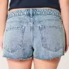 Ultra Low-Rise Light Wash Mini Denim Shorts