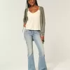 Ultra Low-Rise Medium Wash Flare Jeans