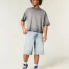 Washed Baggy Crop Crew T-Shirt