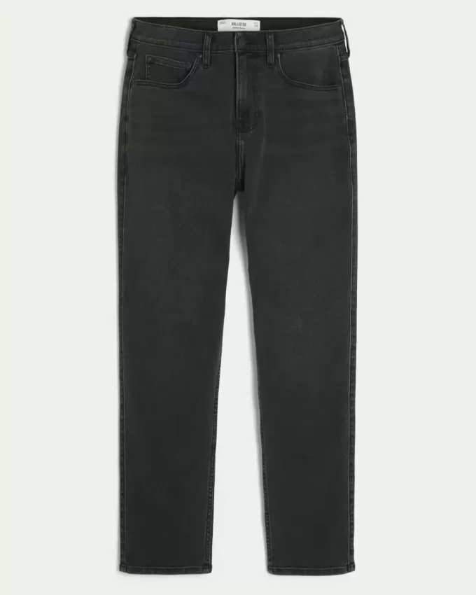 Washed Black Athletic Skinny Jeans