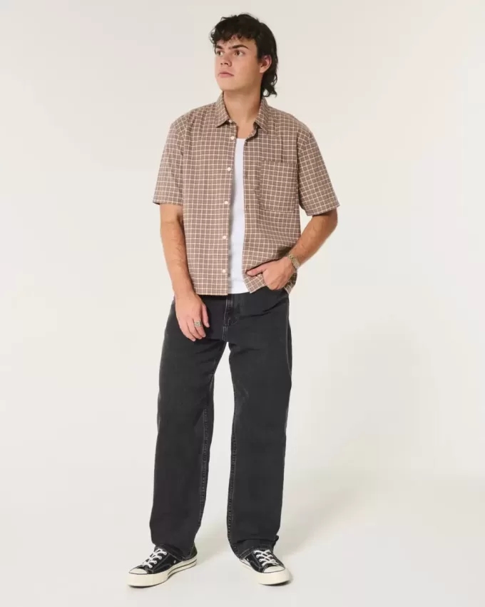 Washed Black Baggy Jeans