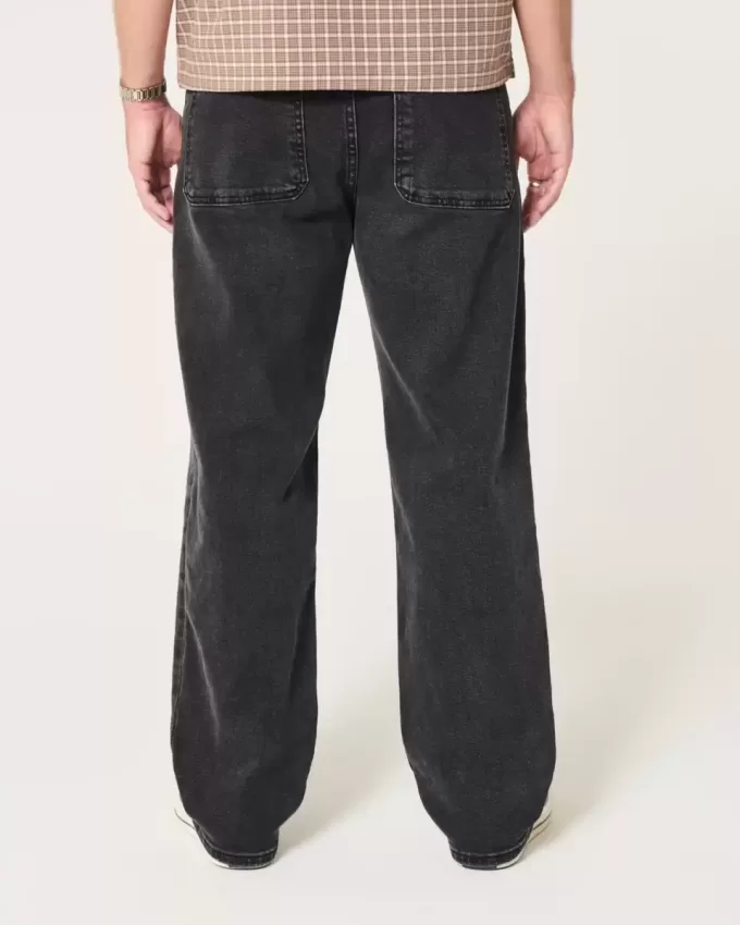 Washed Black Baggy Jeans