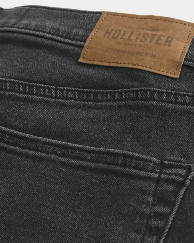 Washed Black Straight Jeans