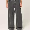 Washed Black Super Baggy Jeans