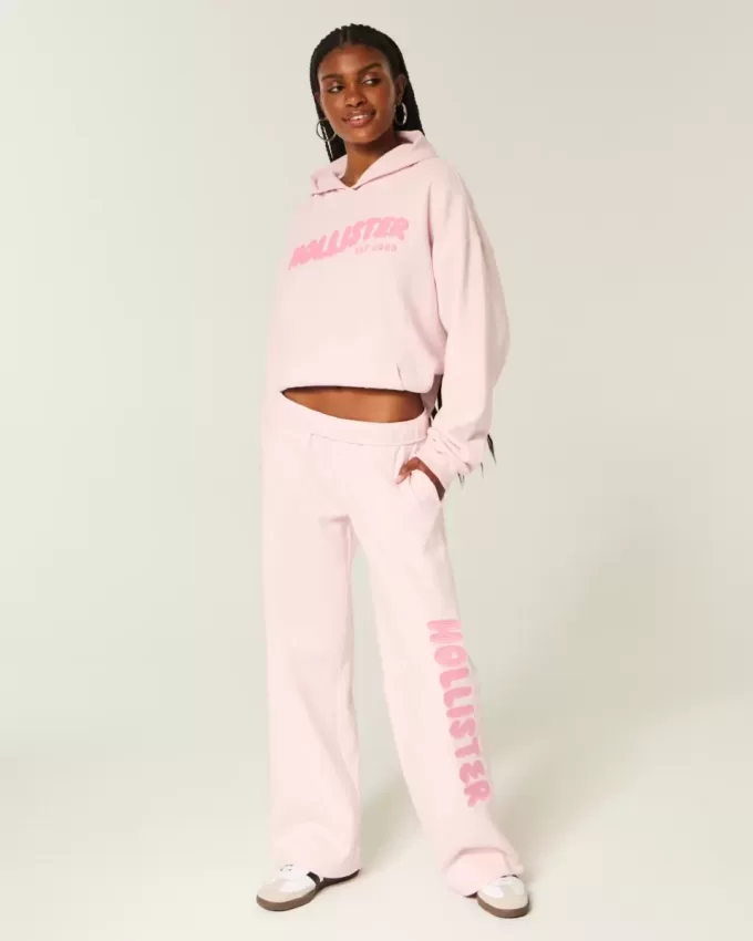 Wide-Leg Logo Sweatpants