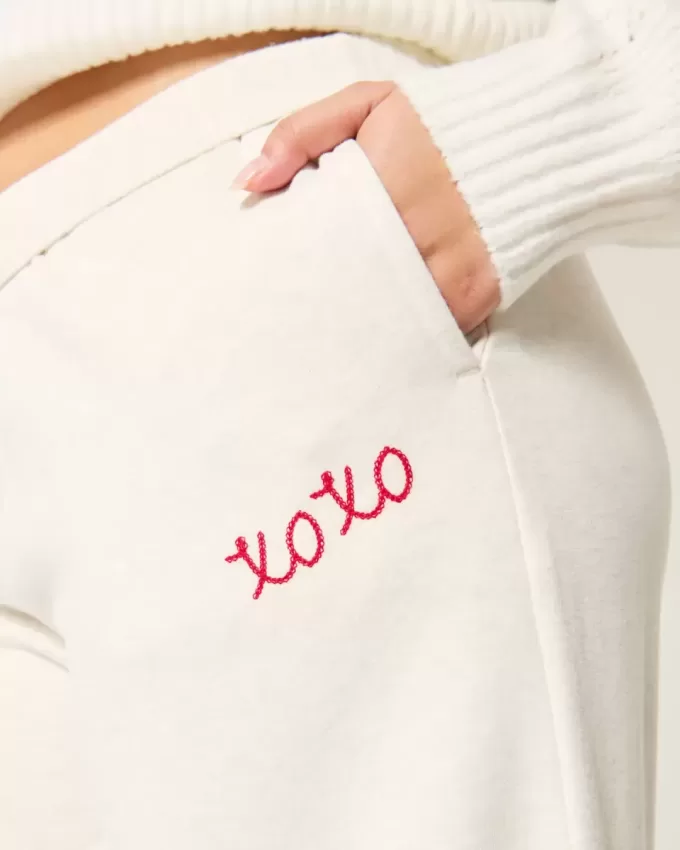 XOXO Graphic Wide-Leg Sweatpants