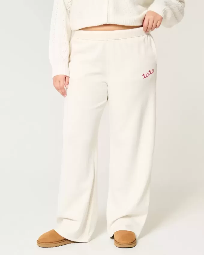 XOXO Graphic Wide-Leg Sweatpants